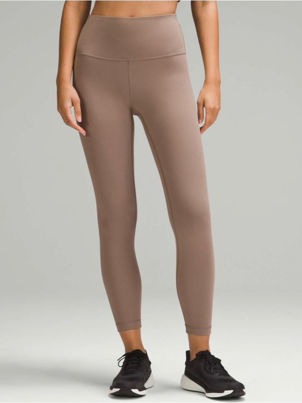 Lululemon Wunder Train High-Rise Ribbed Tight 25" - Taupetastic (Size 10) W5FY2S